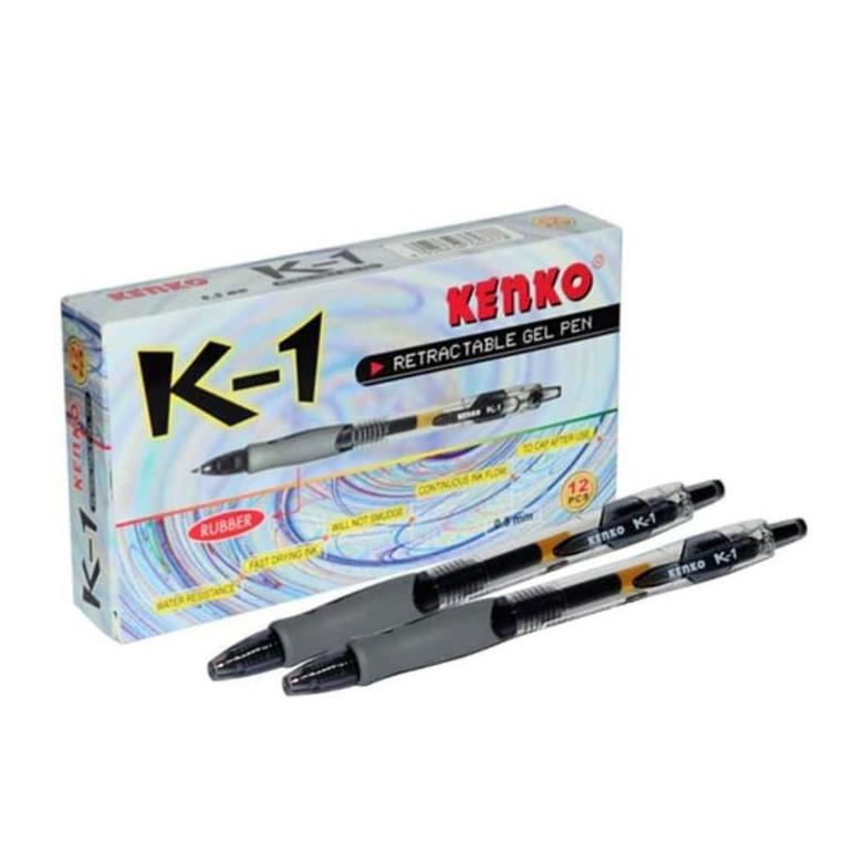 

[PRODUK MJFR8] Pulpen Gell Kenko K1 Retractable ( 1pak/12pcs ) 8AA