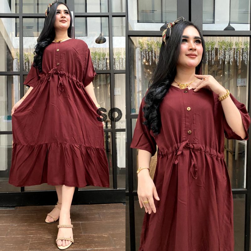 NAGITA DRESS - DASTER RAYON JUMBO BUSUI SERUT