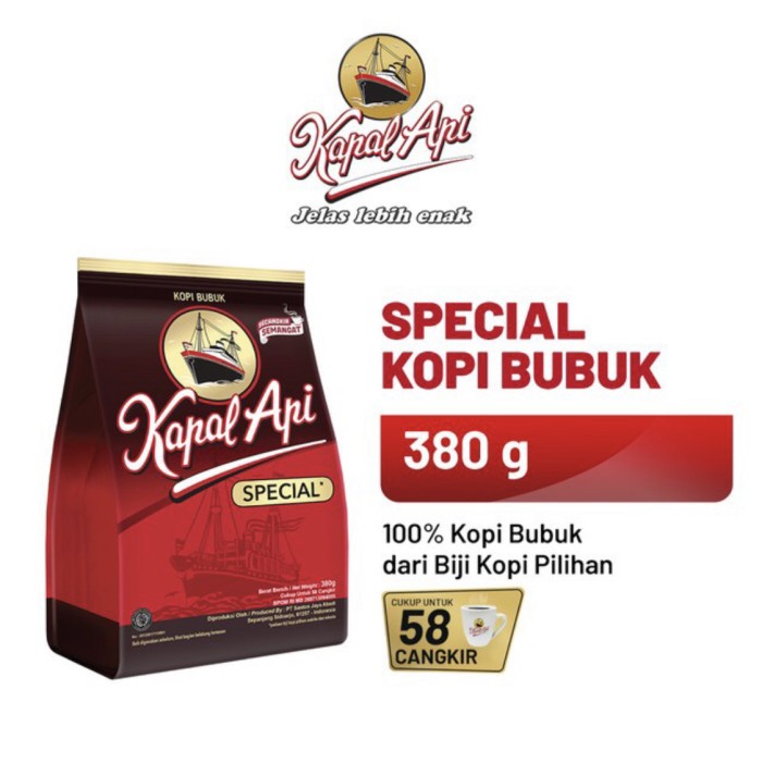 

Kopi Kapal Api Spesial “Merah” 380 gram ( kemasan pouch )