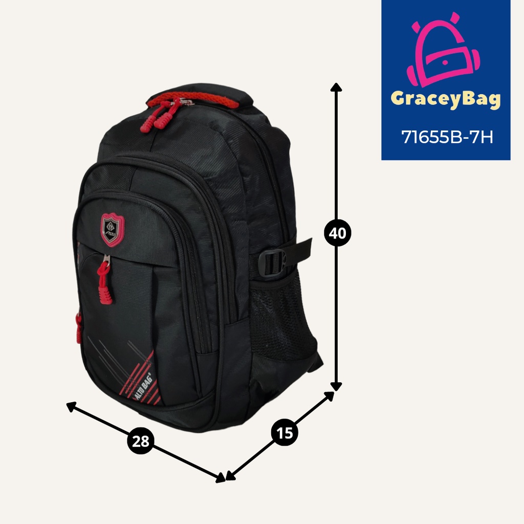 Gracey Bag 71655B/71555B Tas Ransel Sekolah Anak Laki-laki Alto Size Kecil 16&quot;