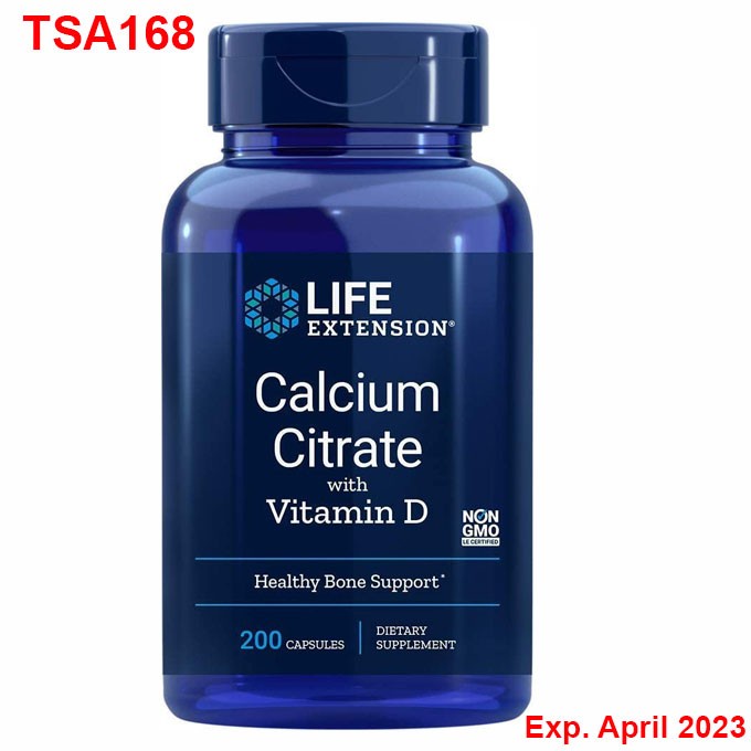 Life Extension Calcium Citrate with Vitamin D 200 Vegetarian Capsule