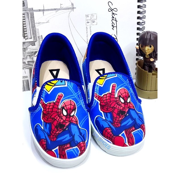 Sepatu Anak Laki-Laki Karakter Laba Laba Spider Navy