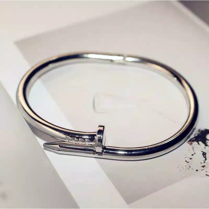 GELANG PRIA TITANIUM PAKU / GELANG PRIA WANITA ANAK HADIAH KOLEKSI / GELANG TITANIUM STAINLESTEEL MO