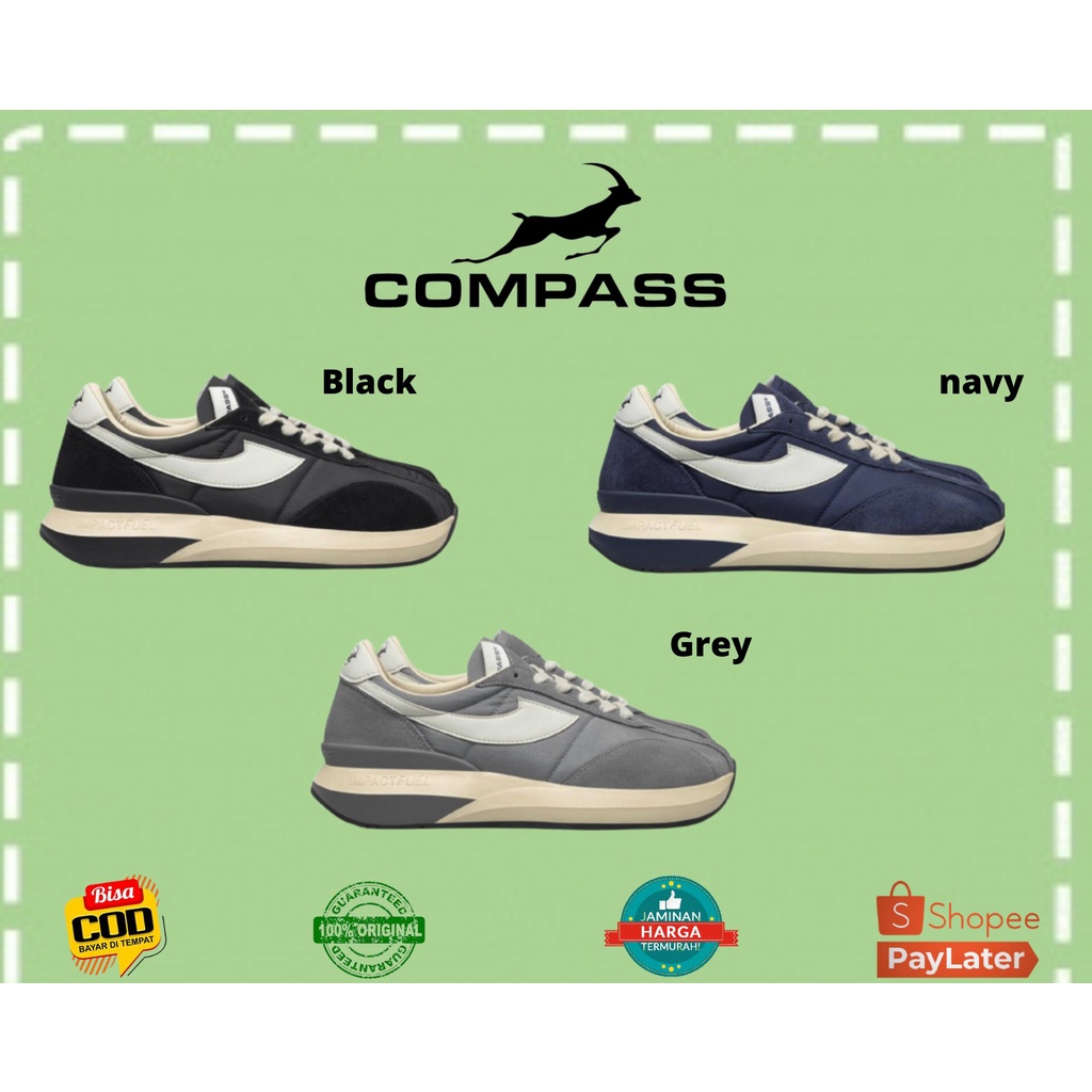 [ORIGINAL]  Sepatu Compass Velocity // Sepatu Compass Velocity Black // Sepatu Compass Velocity Grey // Sepatu Compass Velocity Navy // Totebag Compass // Kaoskaki Compass