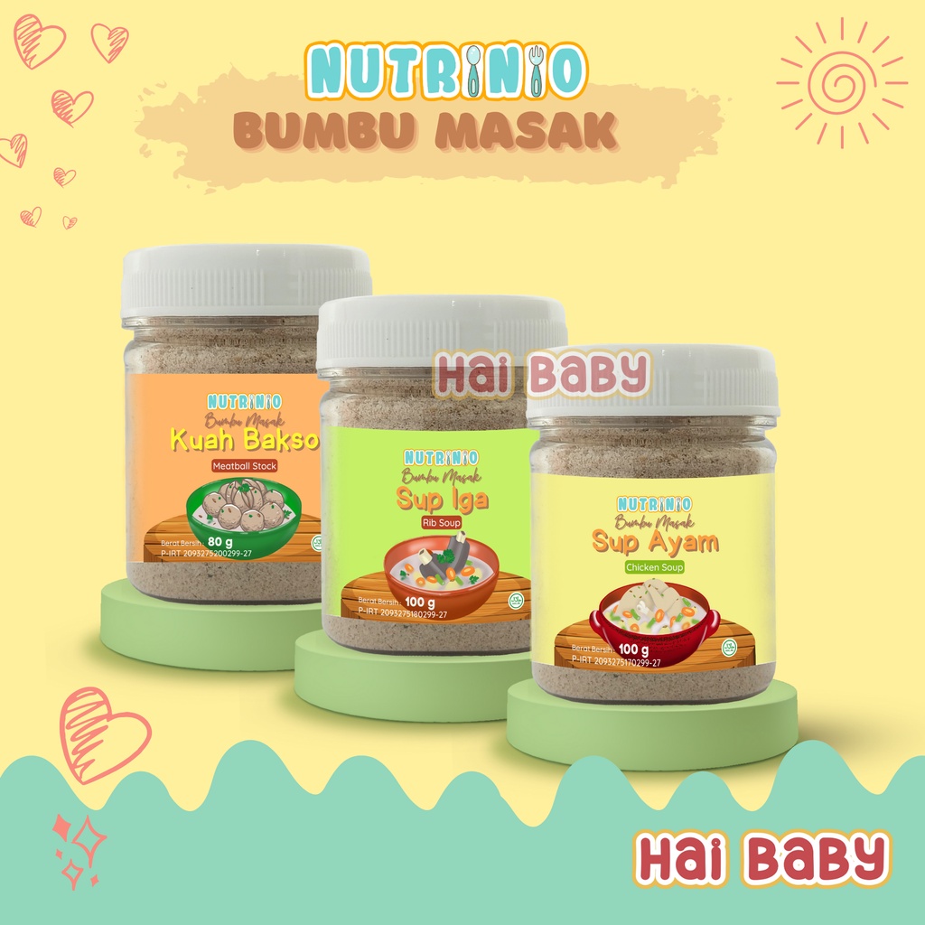 

Nutrinio Bumbu Sup MPASI Non MSG 100 gram / Sup Ayam Sup Iga Kuah Bakso
