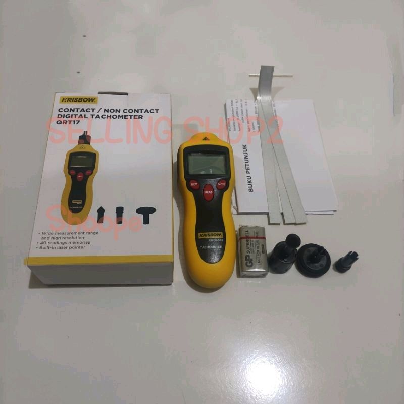 DIGITAL CONTACT/ NON CONTACT TACHOMETER KRISBOW KW06-563