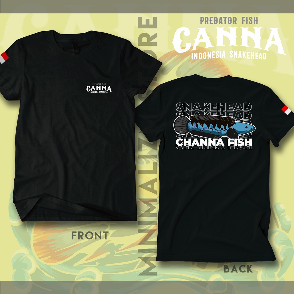 Kaos Channa Snakehead Premium Baju Hobi Fish Pria