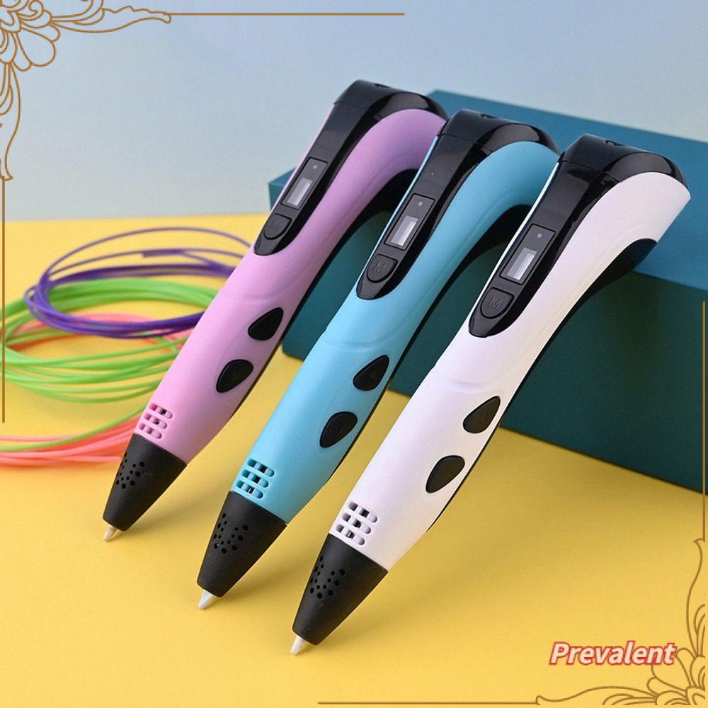 Preva 3D Printing Pen Kreatif Mainan Seni Kerajinan PLA Filamen DIY Hadiah Dengan Sablon LCD Pensil Seni Printer