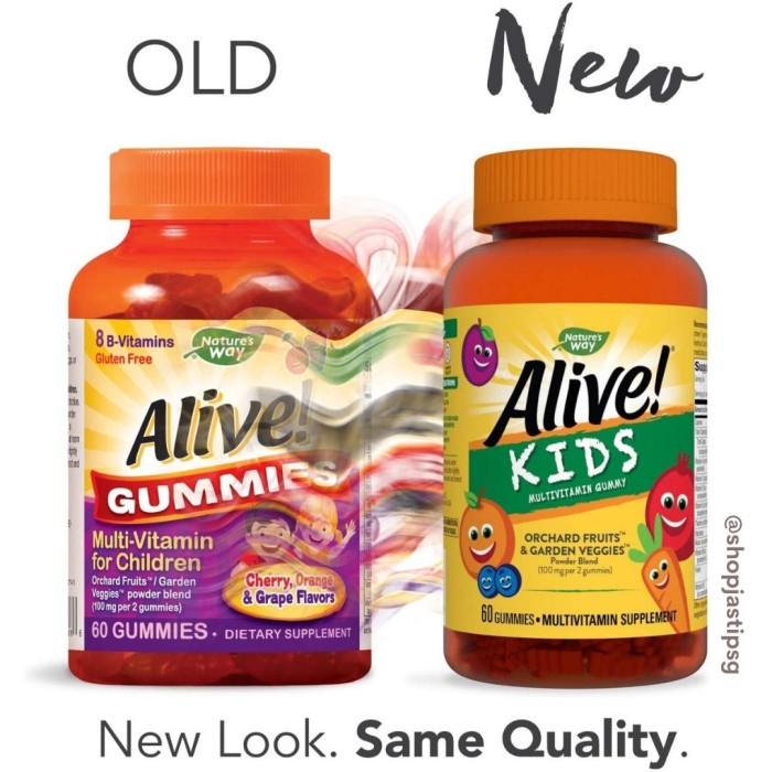 Nature's Way Alive Kids Complete Multivitamin 60 Gummies Vitamin Anak