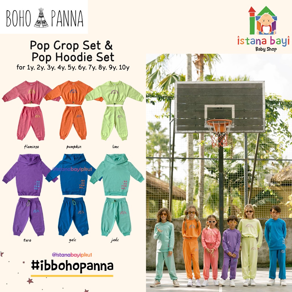 BOHOPANNA POP HOODIE SET - SETELAN 1-10 TAHUN