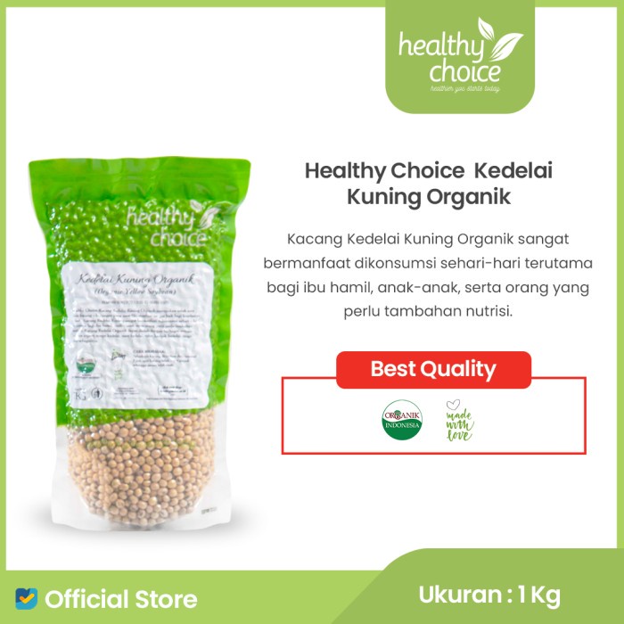 

[TERBARU] Healthy Choice Kedelai Kuning Organik 1 kg
