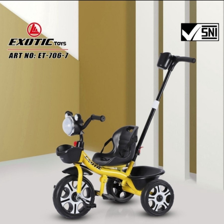 Jual Sepeda Anak Roda Tiga Exotic Roda 3 Stroller Bayi ET-706, Sepeda