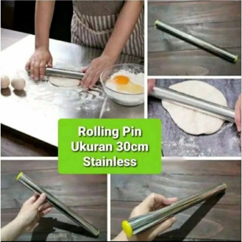 Rolling Pin stainlis Ukuran 30 Cm