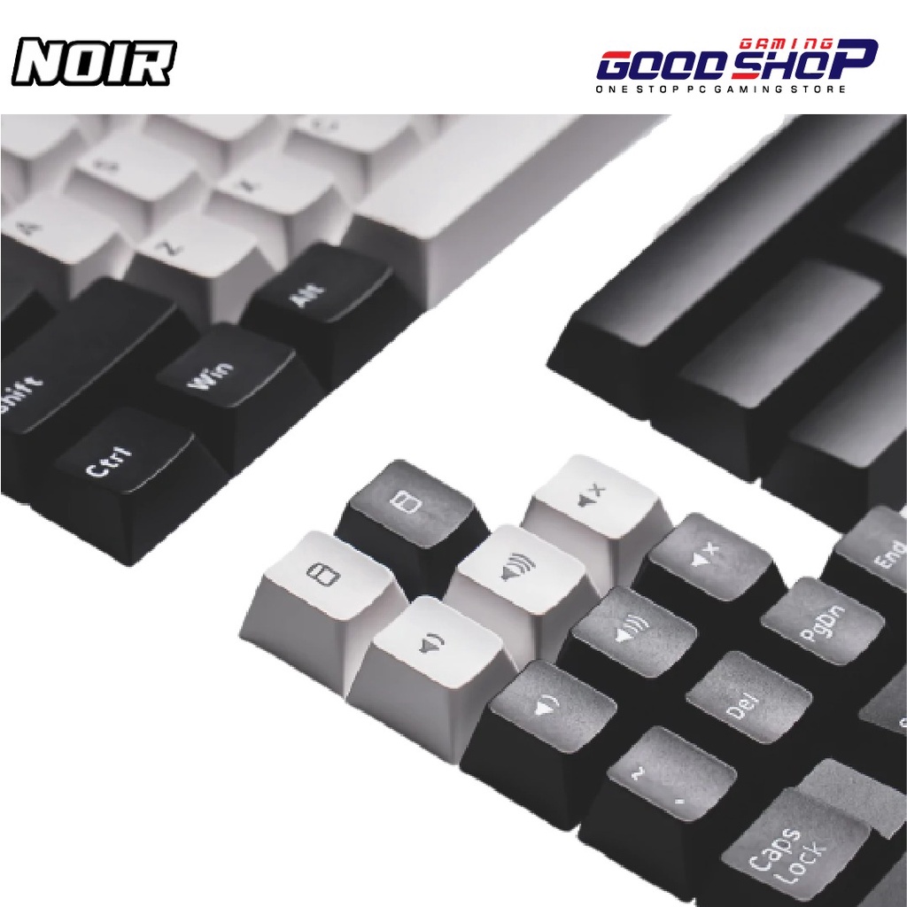 Noir Black and White (153 Key Set) - Keycaps