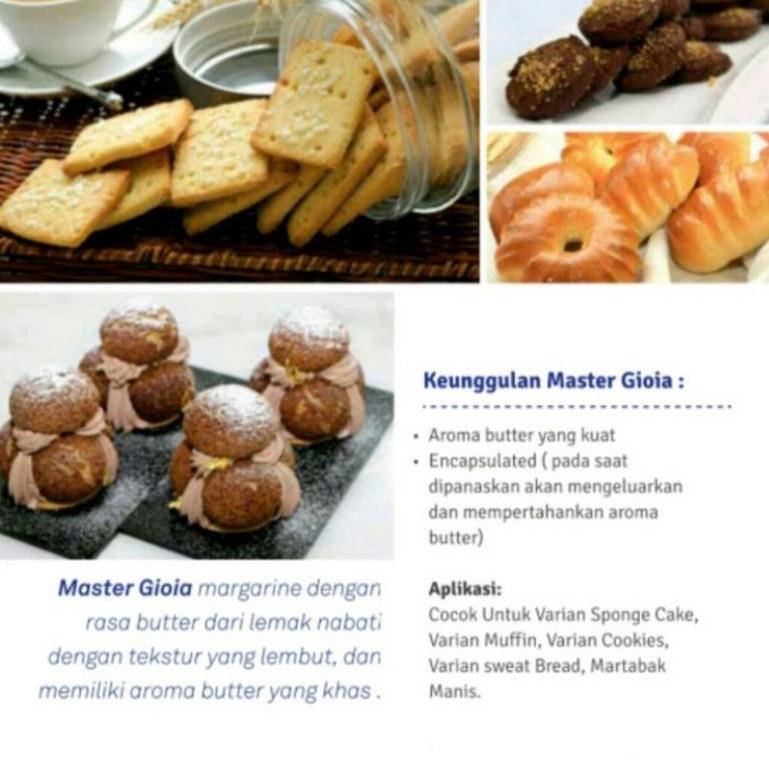 

(J-Z1Z)(㊛) MARGARINE BUTTER FLAVOUR MASTER GIOIA REPACK 500gr murah