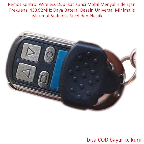 Remot Kontrol Wireless Duplikat Kunci Mobil Menyalin 433.92MHz bisa mengkopi berulang Daya Baterai D