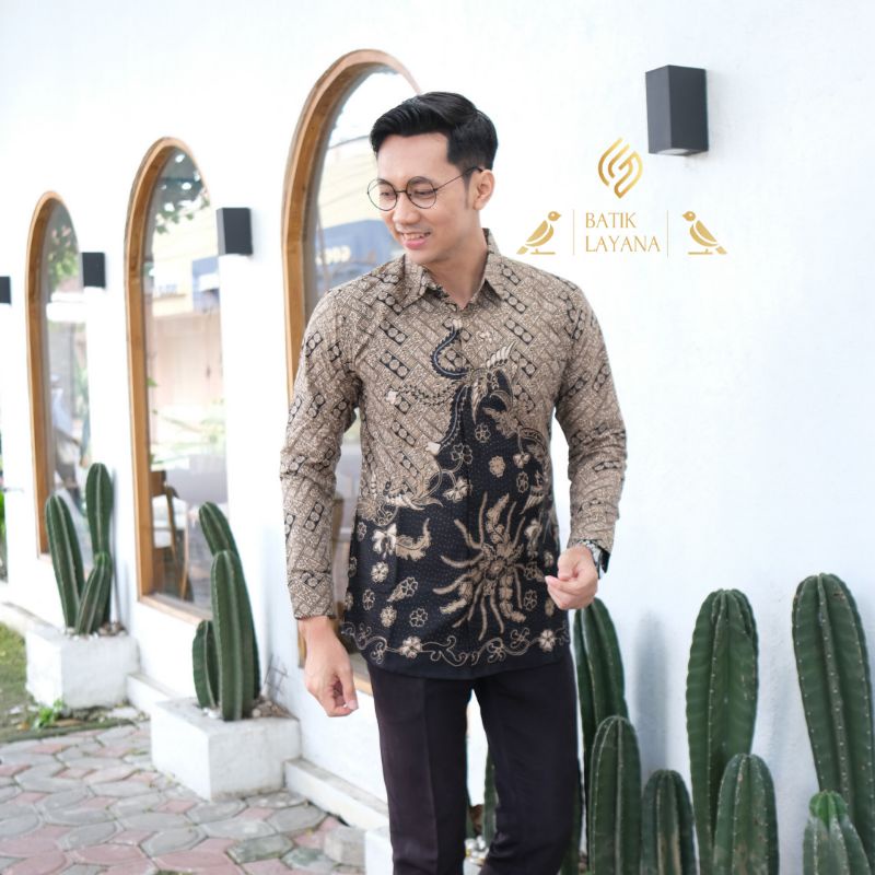 Kemeja Batik Damar Wulan Slimfit Full Puring Baju Formal atau Nonformal