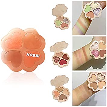 [BPOM][100%ORI&amp;READY]NOBB! Adorable Sunset 4-Color Eye Shadow Palette Heart Eyeshadow Palette Eyes Make Up