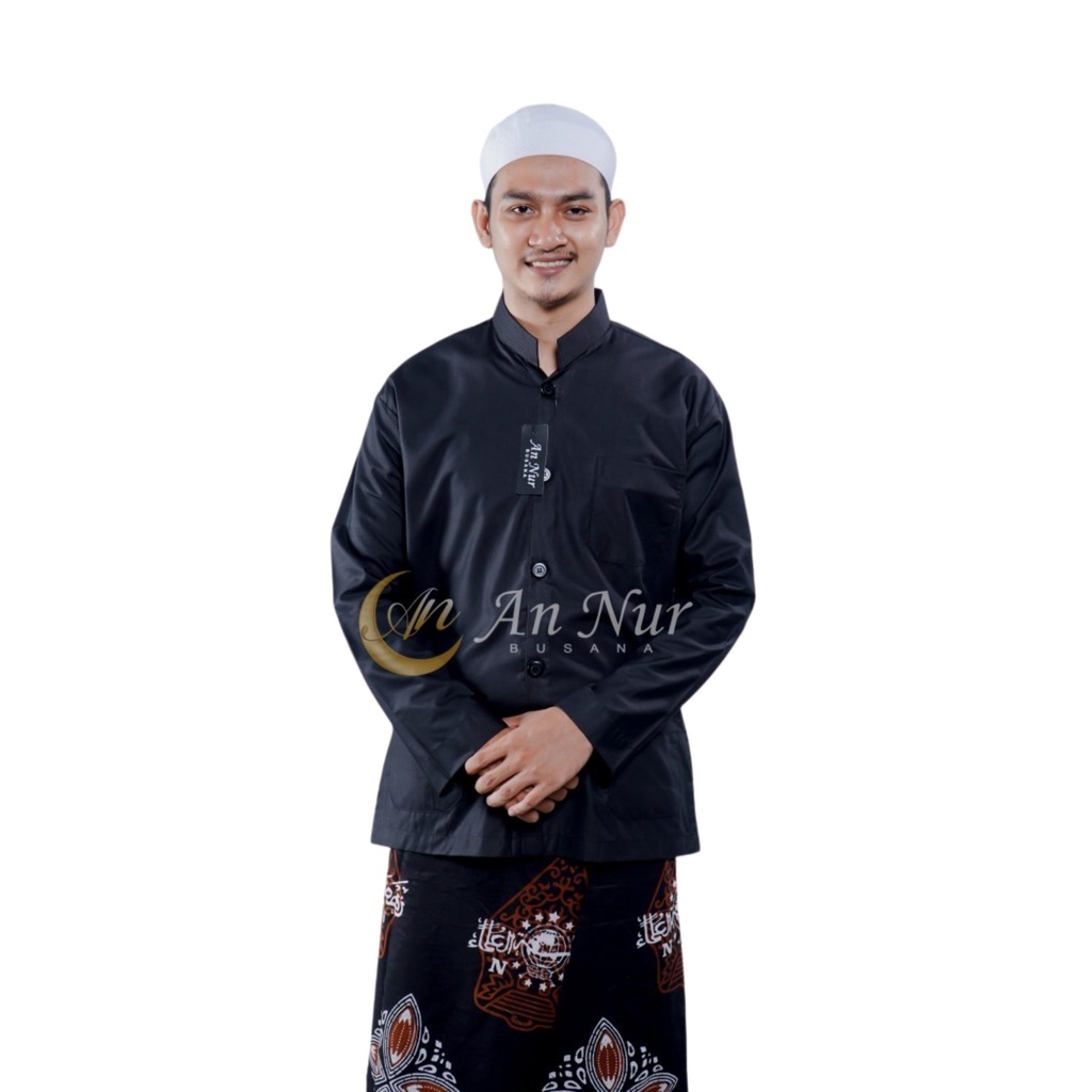 baju koko pria haibah ammu santri cowok original