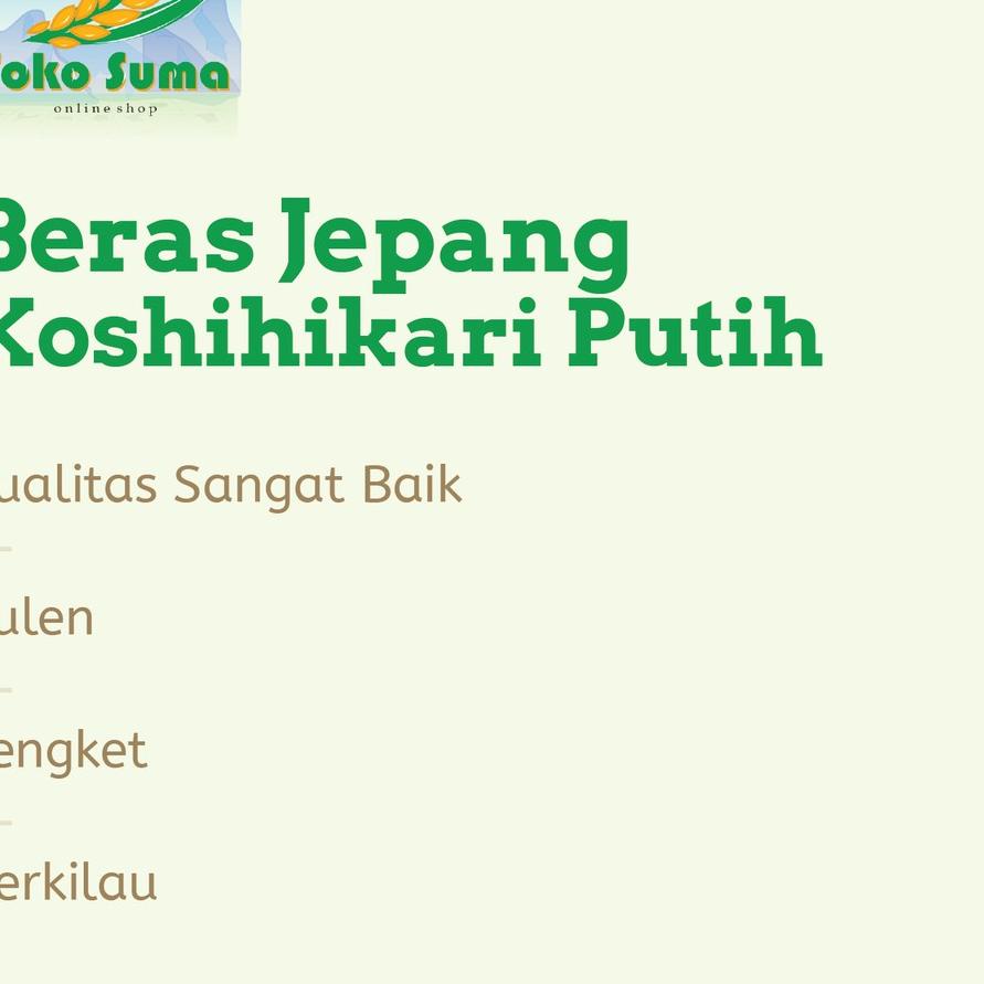 

FREE ONGKIR!Koshihikari Beras Jepang 5KG|SQ7