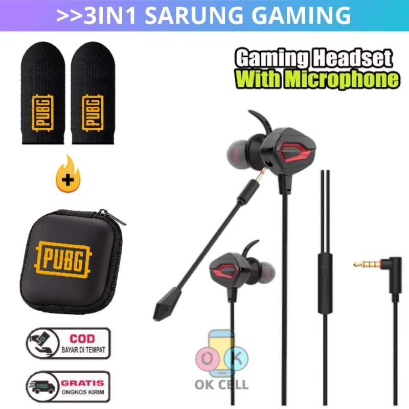 3IN1 Headset with Mic Gaming Full Bass Streo High Quality