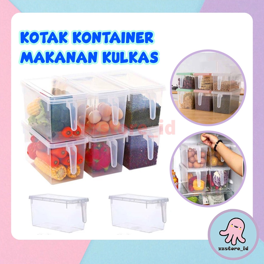 KOTAK KONTAINER MAKANAN KULKAS Kitchen Storage Food / Kotak Tempat Penyimpan Makanan Dapur Kulkas / Refrigerator Storage Box Large