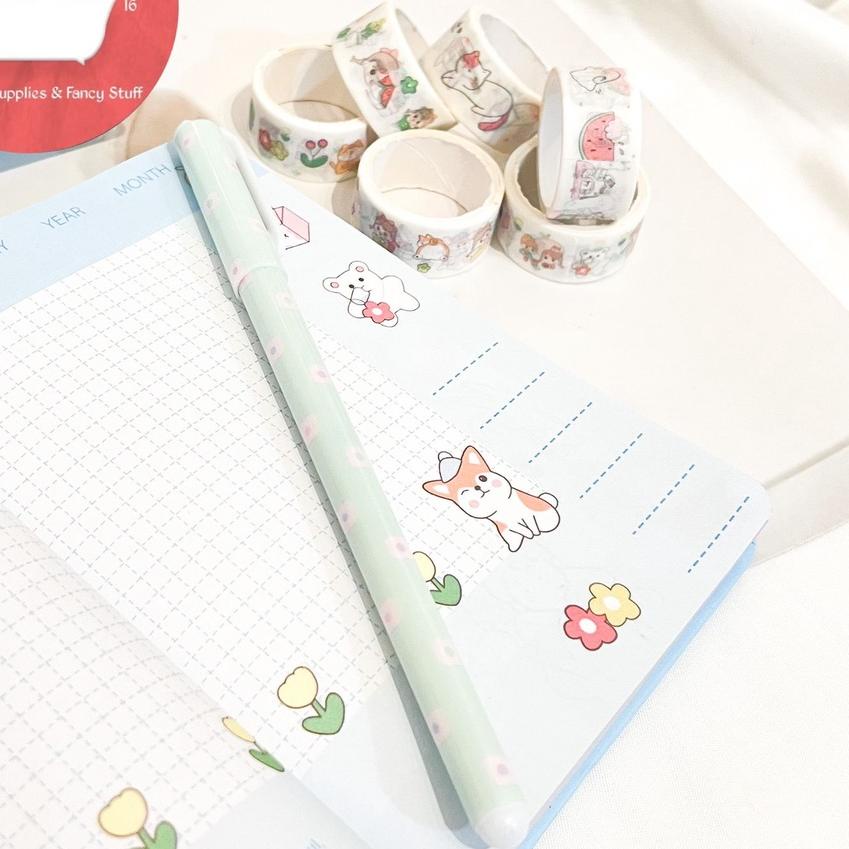 

TREN MASA KINI Paket jurnal 7 in 1 Free hardbox kelinci putih pink kertas terbagus bagus lucu imut++