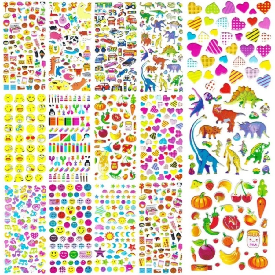 Stiker Timbul 3d Karakter Anak Sticker Embos Motif Lucu Bt21 Anime New