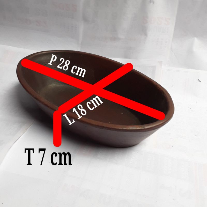 Mangkok sayur gerabah tanah liat murah