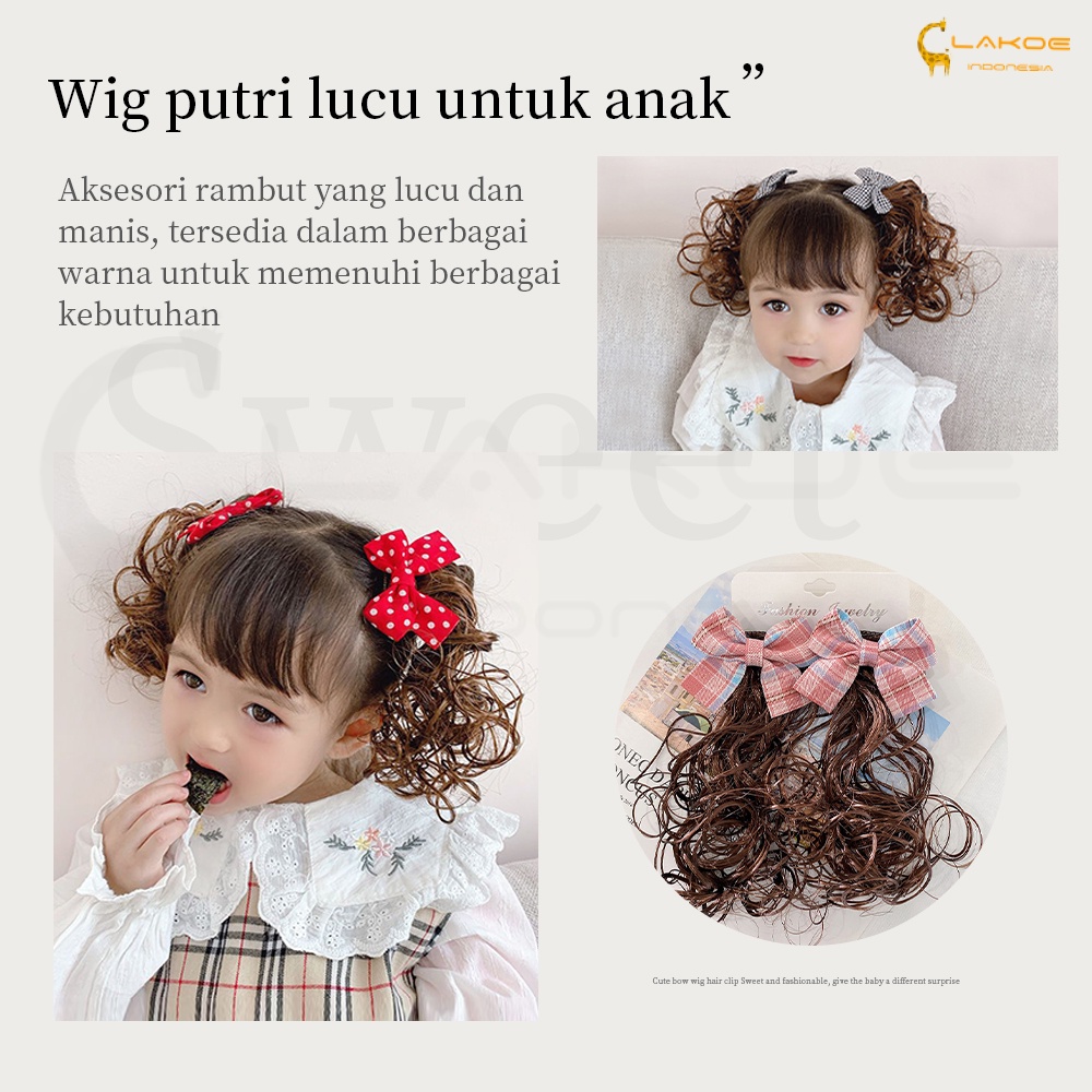 2PCS hair clip anak jepit rambut palsu anak perempuan