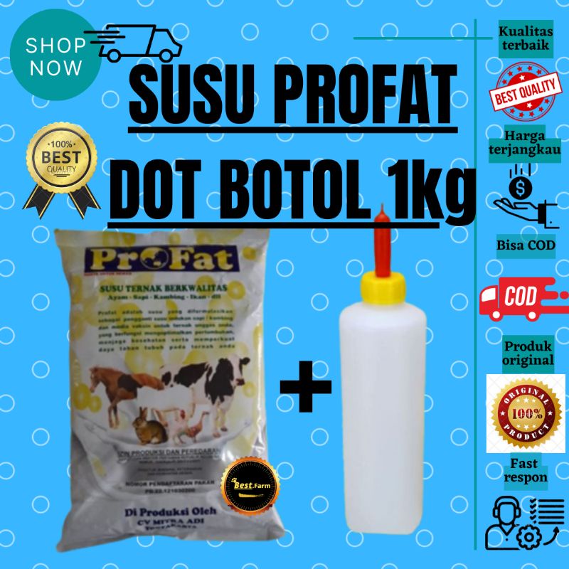 

Paket Susu Profat Ples Dot Botol Anak Kambing Sapi Best Farm