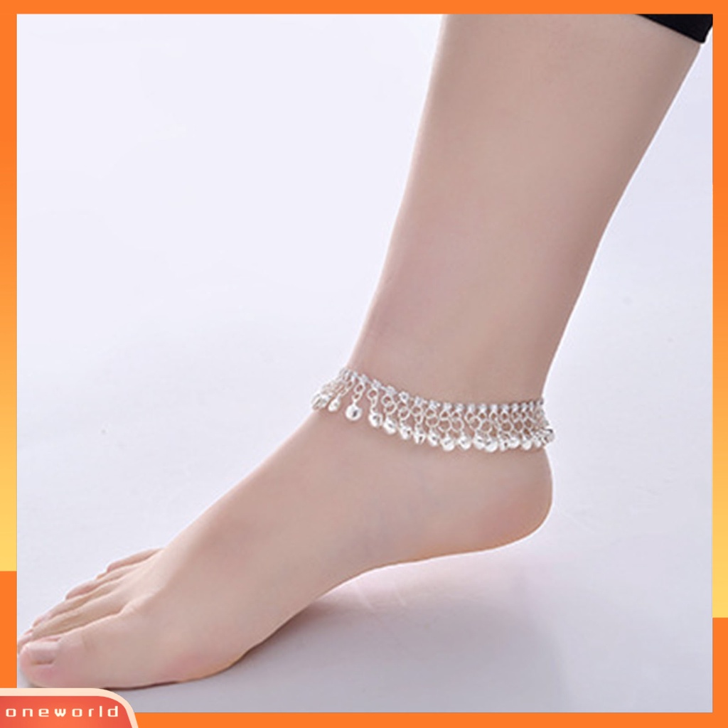 [WONE] Adjustable Dipanjangkan Rantai Wanita Gelang Kaki Ringan Kepribadian Bell Rumbai Gelang Kaki Perhiasan Hadiah