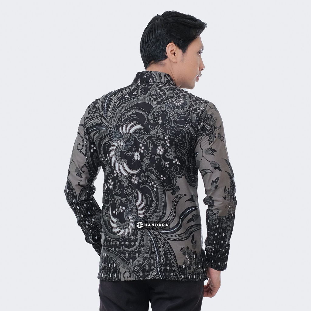 Handara Batik Pria Sawunggaling Tarung Grey HB-165