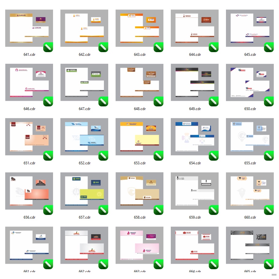 600+ New 3 In 1 Kop Surat, Amplop, Kartu Nama V2 CorelDraw