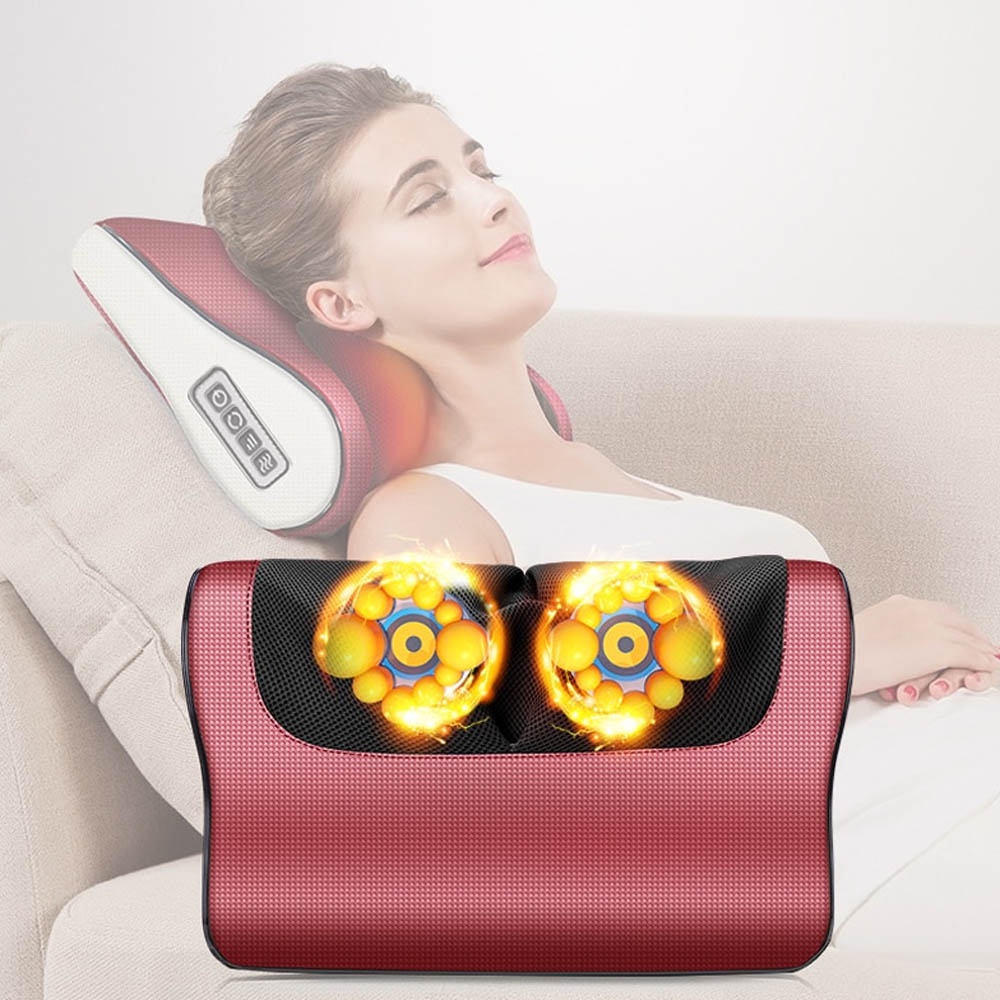 Cervical Massage Pillow P311 Alat Pijat Multifungsi Untuk Pijat Leher, Pinggang, Kaki Dan  Elektrik Bagian Tubuh - Bantal Pijat Portable Alat Pijat Mudah Dipakai