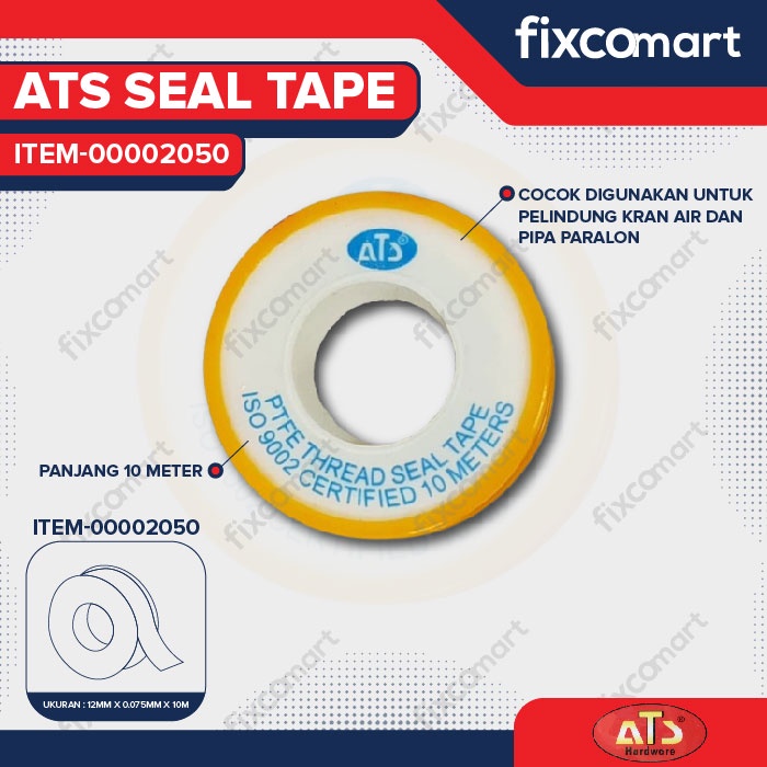 Ats Seal Tape Air / Isolasi Pipa Air 1/2 Inch