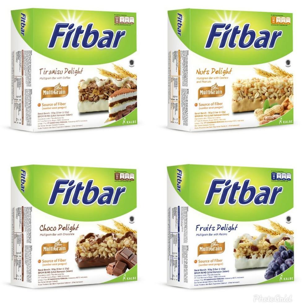 

[KODE PRODUK 6CL9D3994] Fitbar Cemilan Instan Untuk Diet 1 box isi 5pcs x 22 gram