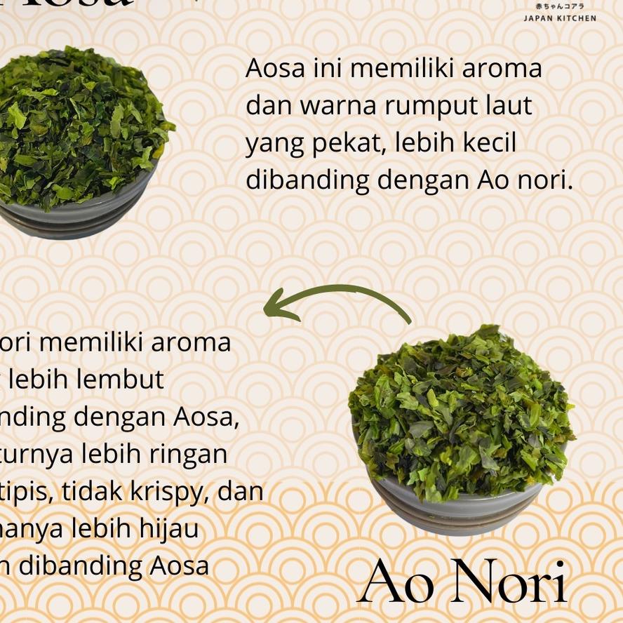 

MURAH AONORI Bubuk Nori 50 g │Ao Nori Powder Import Taburan Takoyaki │ Seaweed Powder Mentai