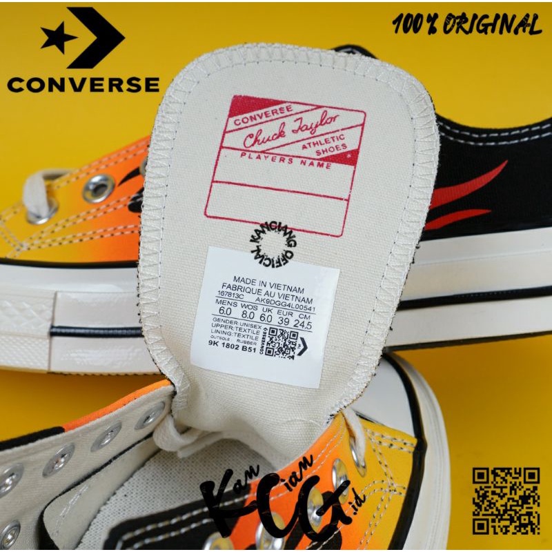 Converse Chuck Taylor 70S Low Flame Black Red''