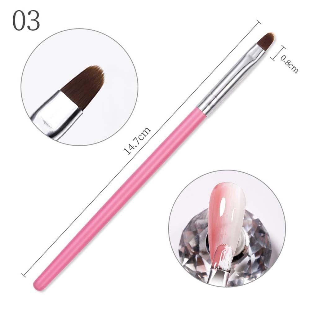 AUGUSTINA Agustina Kuas Cat Nail Art Alat Kecantikan Kuas Gambar Kuku Profesional Manicure 3D Nail Tips Liner UV Gel Nail Art Brush