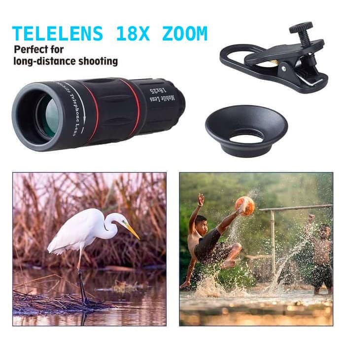 Tele Lens Hp 18X Zoom - Lensa Handphone Jarak Jauh