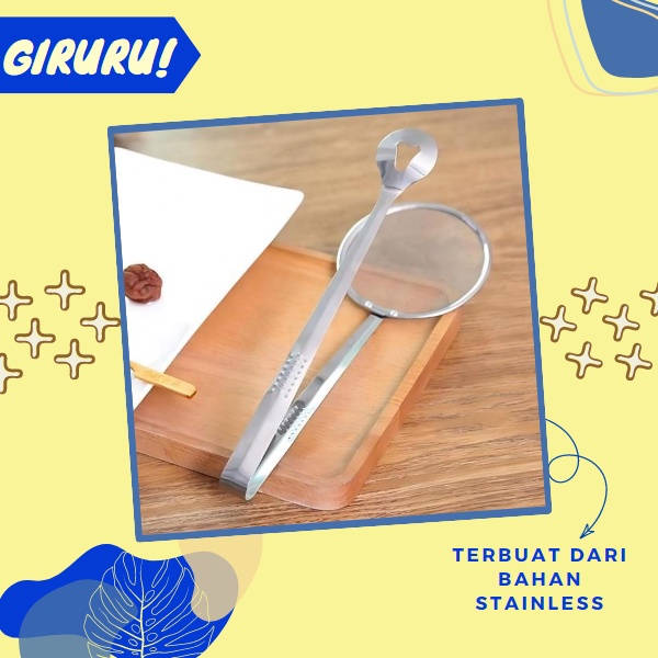 Alat Penjepit Gorengan 2 In 1 / Capitan + Saringan Tirisan 2 In 1 Stainless / Pengangkat Gorengan / Peniris Gorengan / Pencapit Gorengan 2 in 1 Dengan Tirisan / Jepitan Gorengan Tahan Panas dengan Tirisan Minyak 2 in 1 Stainless Alat Penjepit Makanan Best