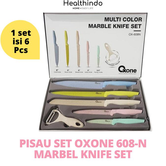 Pisau Set Marbel Pisau Set Oxone Pisau OX-608N OX 608 Pisau Dapur