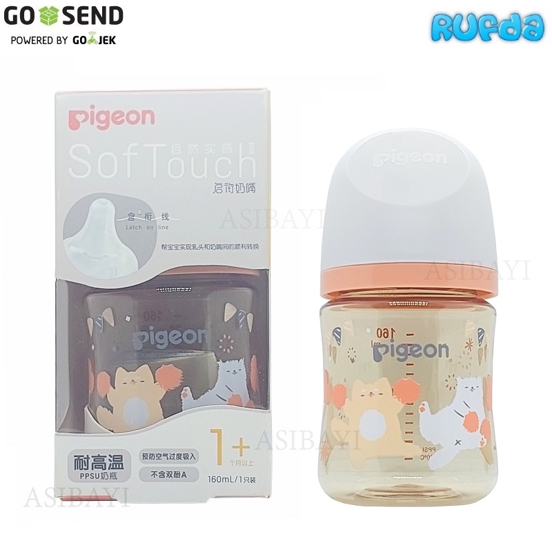 Cat - Pigeon 160ml PPSU SofTouch Generasi 3 Breastmilk Baby Bottle Botol Susu