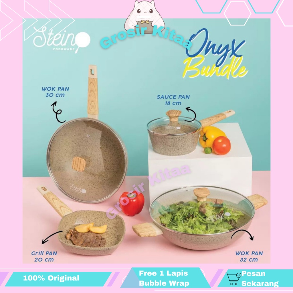 Steincookware paket onyx isi 4 set