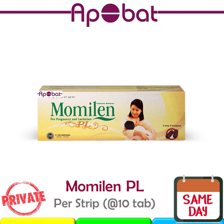 - ApObat - Momilen PL STRIP ECER 10 Kapsul for Pregnancy and Lactation Laktasi Lactaties Pregnant Vi