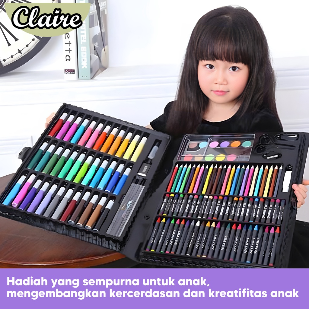 Art Set 150pcs / Alat Menggambar Mewarnai Dan Melukis Isi 150 pcs Untuk Anak-Anak