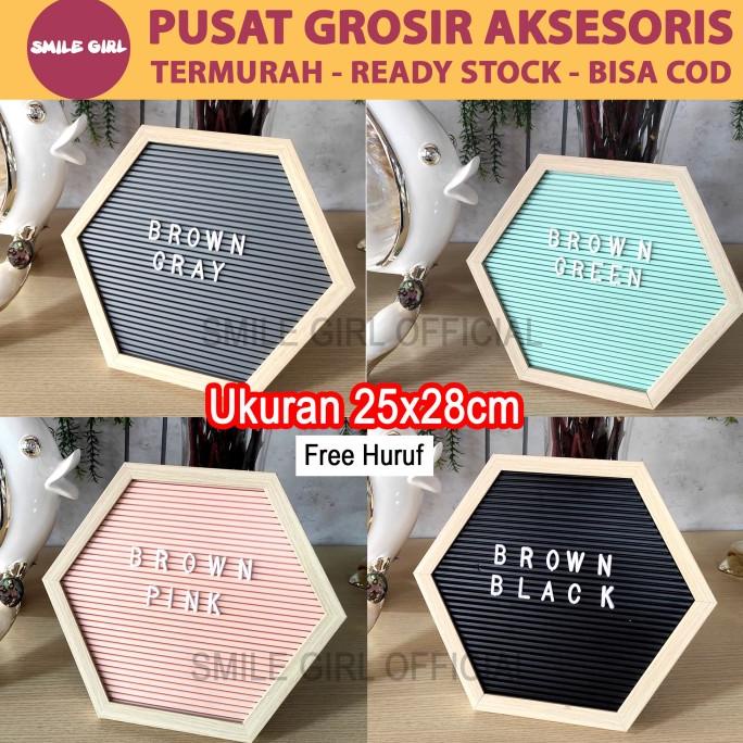 

[BISA COD] Papan Nama Bayi Hexagon / Letter Board Kekinian SmileGirl 28x25