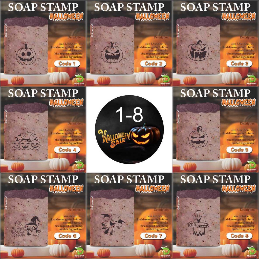 

soap stamp / stempel sabun / edisi HALLOWEEN 1-8