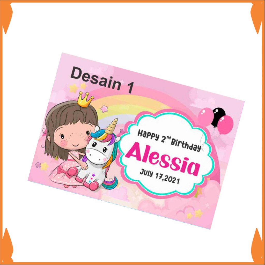 

[ISI 24 PCS]STIKER LABEL BENTO GOODIE BAG MOTIF UNICORN PADUDU SHOP